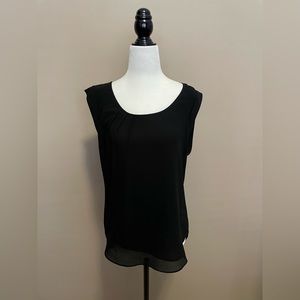 Naked Zebra Black Lined Sleeveless Tank Size Small